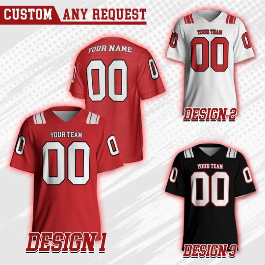 Custom NC State College Football Jersey, Custom Team Name Number Uniform Football Jersey, Wolf College Football