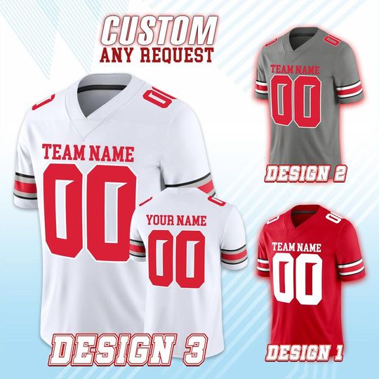 Discover Custom Ohio College Football Jersey, Custom Team Name Number Uniform Football Jersey, Buckeye Team College Football