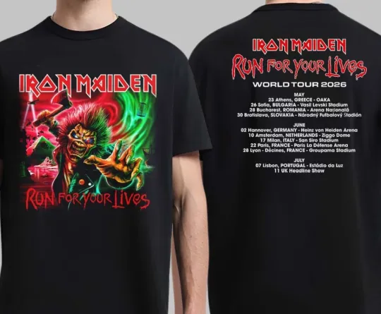 Discover Iron Maiden Run For Your Lives World Tour 2026 Europe Dates EddTshirt