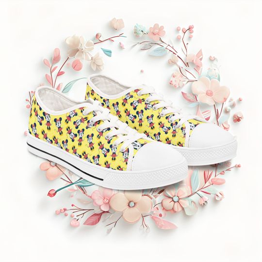 Discover Minnie Mouse Sneakers: Women's Low Top Tennis Shoes, Theme Park Style