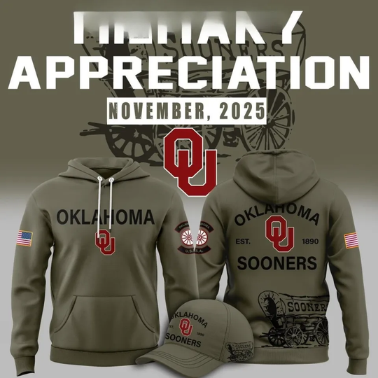 Discover Sooners Military Appreciation 2025 Hoodie Shirt