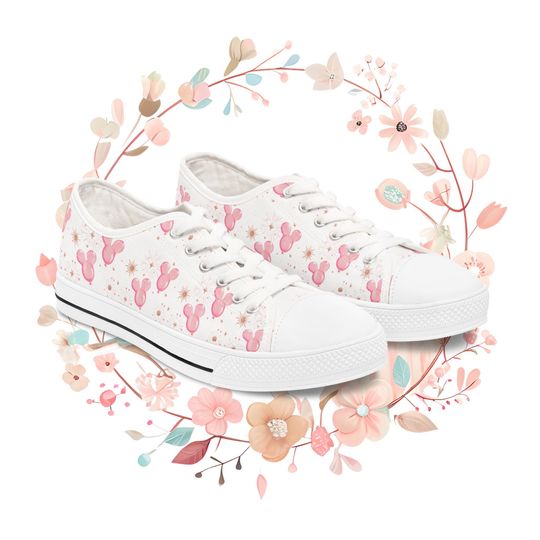 Discover Disney Women's Low Top Sneakers, Theme Park Fun Shoes, Disney Fan Gift
