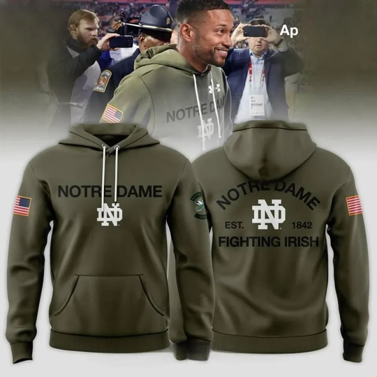 Discover Fighting Irish 2025 Military Appreciation Special Hoodie Shirt