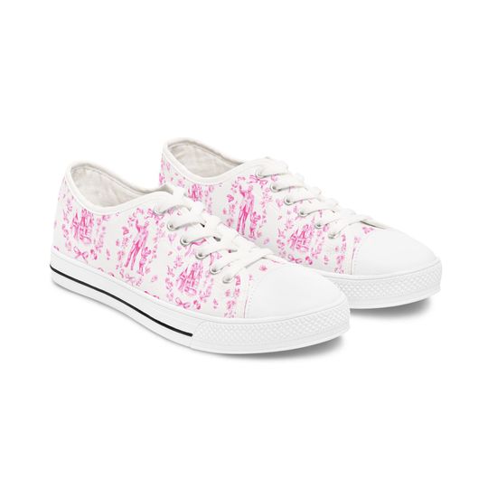 Discover Disney Park Inspired Women's Low Top Sneakers, Whimsical Fantasy Footwear
