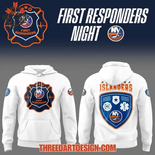 Discover New York Islanders First Responders Night 3D Hoodie 2026 AOP Hockey Fan Gear