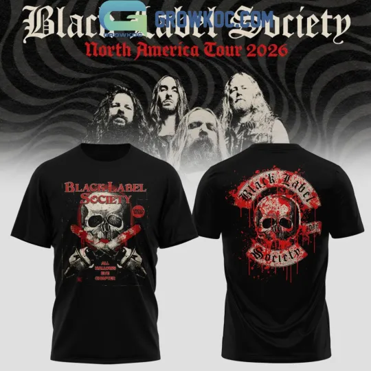 Discover Black Label Society North America Tour 2026 3D T-Shirt, Gift For Fans