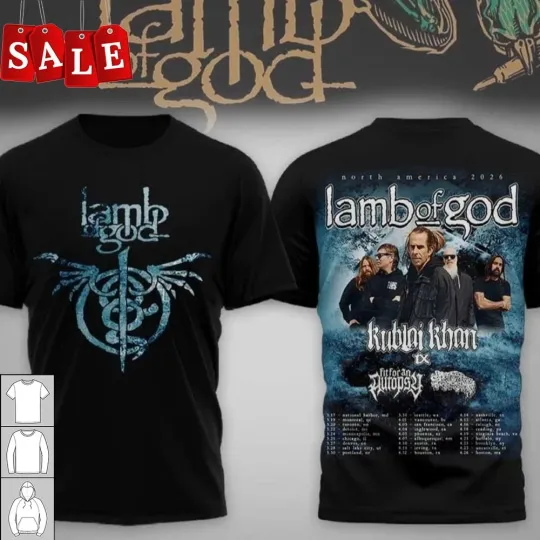 Lamb Of God Tour 2026 3D T-Shirt, Gift For Fans