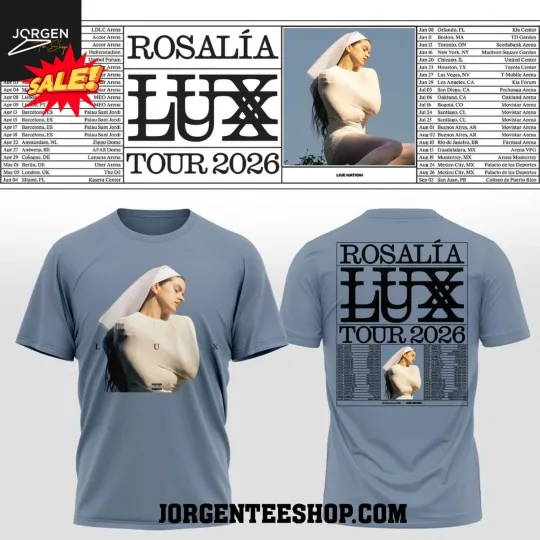 Discover Rosalía LUX Tour 2026 Celebration 3D T-Shirt, Gift For Fans