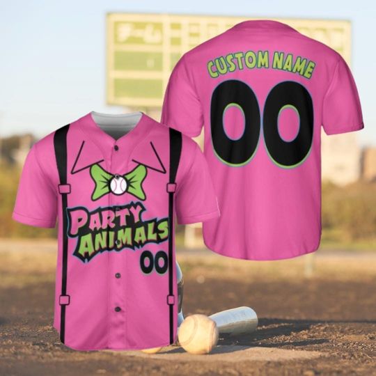 Discover Animals Baseball Jersey, Let's Party Baseball Jersey, Monkey Team Custom Name And Number Baseball Jersey, Team Party Uniform