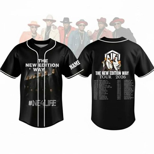 Discover Custom The New Edition Way Tour 2026 Baseball Jersey, New Edition Shirt, Retro R&B Concert Tee, NE Concert Merch, NE4LIFE Tour, Music Fan