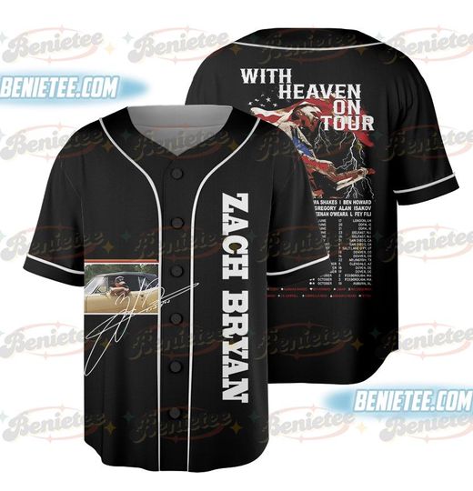 Discover Zach Bryan With Heaven On Tour 2026 Baseball Jersey, Zach Bryan Country Music Jersey, Zach Bryan Fan Gift