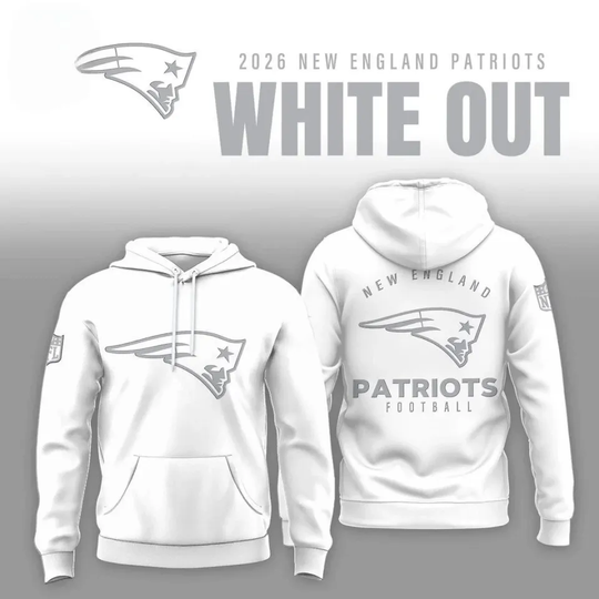 Patriots 2025 White Out Edition Hoodie