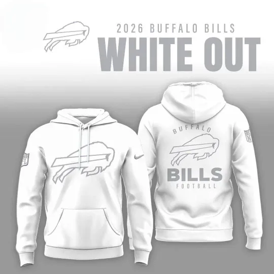 Discover Billss White Out 2025 Edition Hoodie