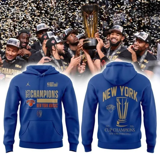 Discover Knickss 2025 N.B.A Cup Champions Locker Room Hoodie