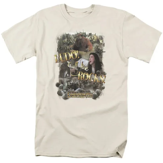 Discover Labyrinth Call The Rocks Mens T Shirt Cream Officially Licensed
