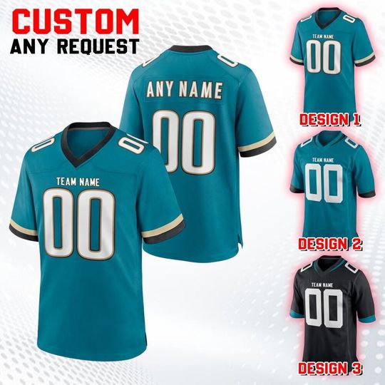 Discover Custom Team Jacksonville Football Jersey Collection, Game Draft Jersey For Adult Kid, Custom American Football Jersey