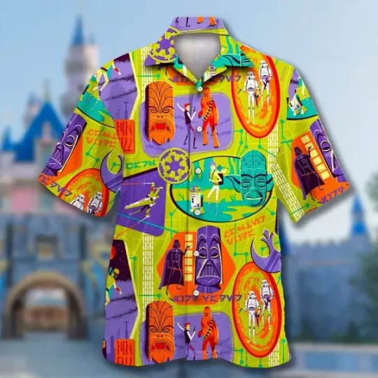 Discover Star Wars Alien Drinking Hawaiian Shirt, Gift for Fan