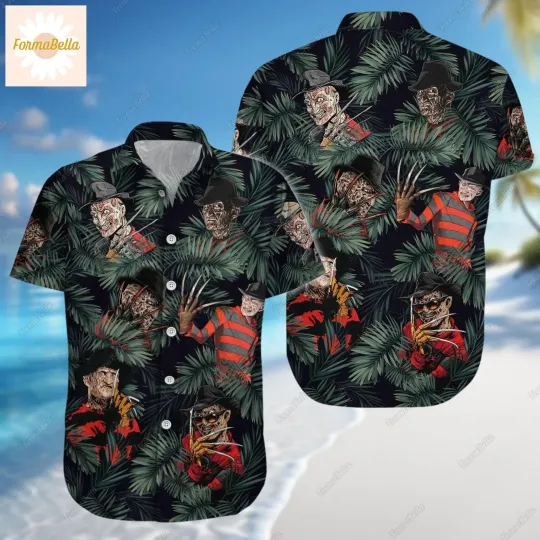 Discover Halloween Freddy Krueger Hawaiian Shirt, Gift for Fan