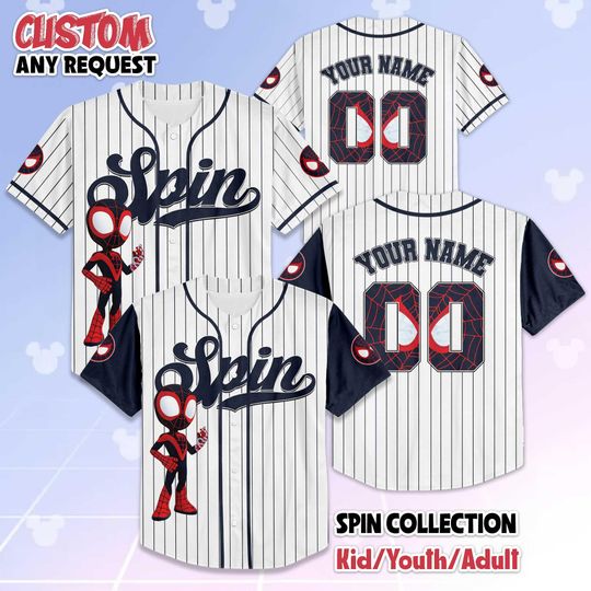 Discover Custom Miles Morales Baseball Jersey, Spidey and Friends Family Outfit