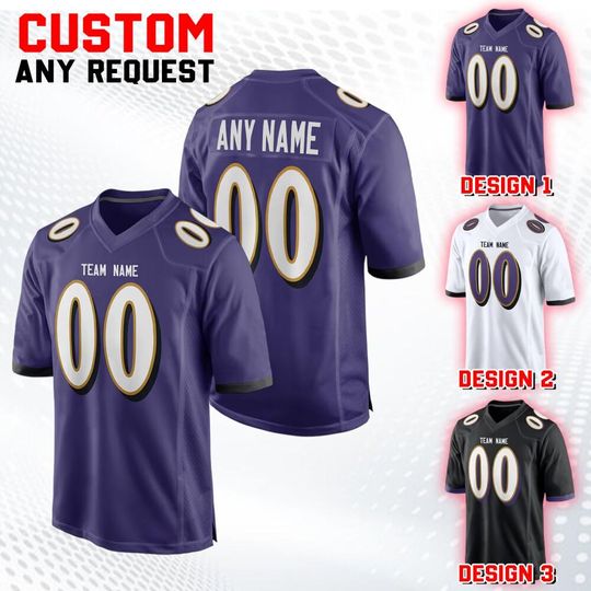 Discover Custom Team Baltimore Football Jersey Collection, Game Draft Jersey For Adult Kid, Custom American Football Jersey