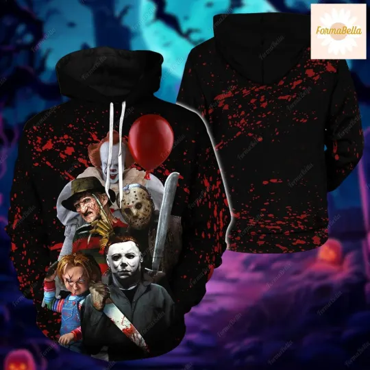 Discover Halloween Horror Michael Myers 3D Hoodie, Gift for Fan
