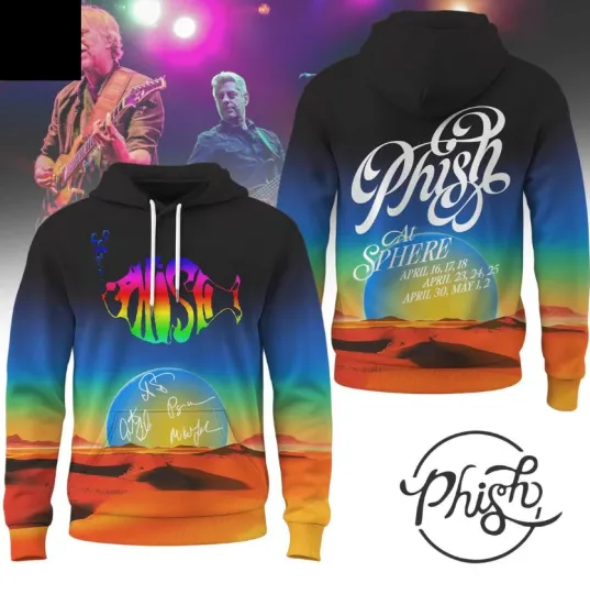 Discover Phish At Las Vegas Sphere 2026 Concert Schedule Hoodie 3D