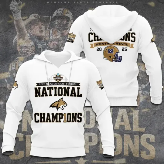 Discover State Bobcats Football 3D Apparel Hoodie