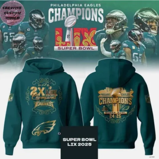 Discover Philadelphia Team Eagle 2024-2025 Hoodie 3D Mid Green Gift For Valentine