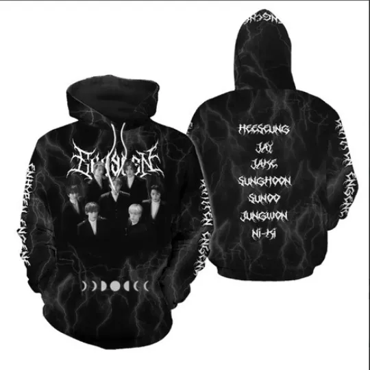 Discover Enhypen Kpop 3D Hoodie All Over Printed Gift For Valentine
