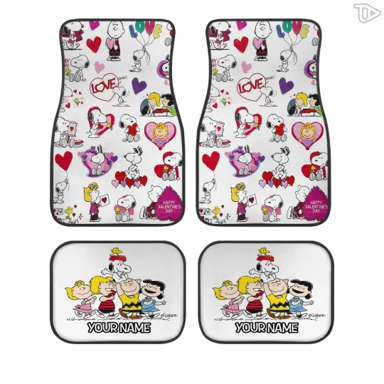Discover Cute Love Cartoon Dog Car Floor Mats