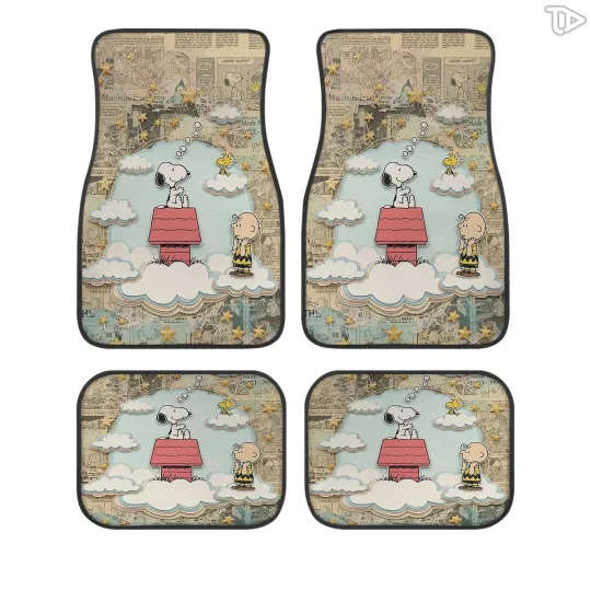 Discover Vintage Cartoon Dog Car Floor Mats