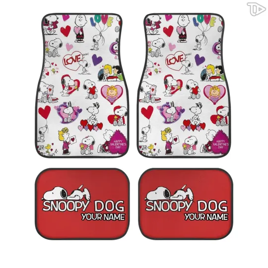 Discover Cute Love Cartoon Dog Car Floor Mats