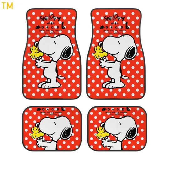 Discover Polka Dot Cartoon Dog Car Floor Mats