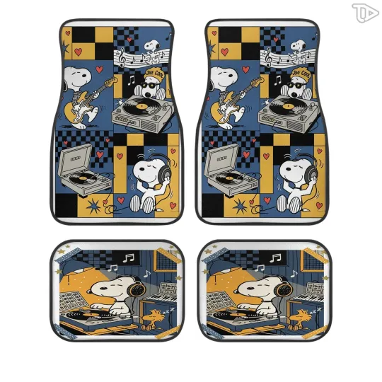 Discover Music Cartoon Dog Car Floor Mats