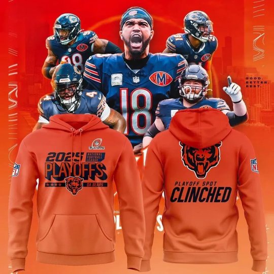 Discover Bearss Playoffs Clinched Special Edition Hoodie