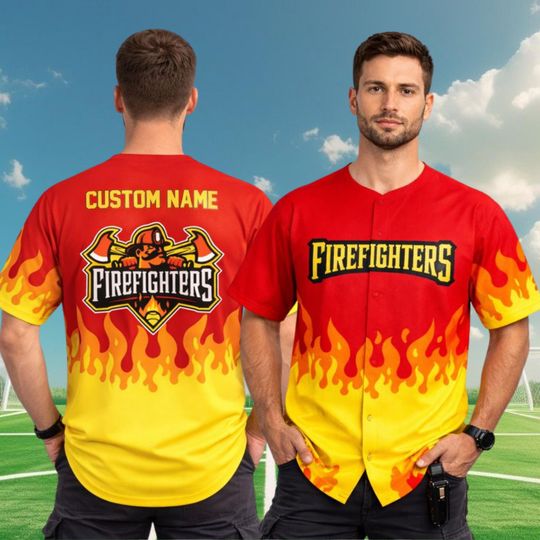 Discover Personalized Savannah Baseball Jersey, Firefighter Jersey, Savannah Baseball Jersey, Fire fighter Bananas Jersey, Savannah Jersey