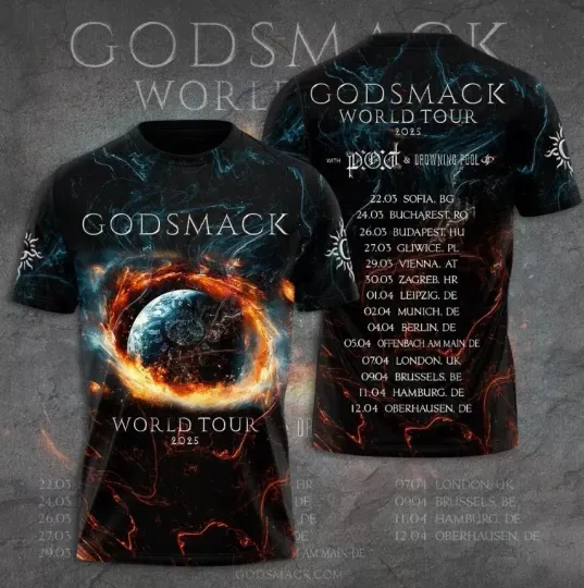 Discover Godsmack Band World Tour 3D AOP Shirt Unisex