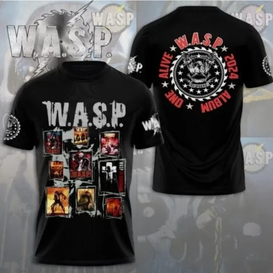 Discover WASP Band Album One Alive 3D T Shirt