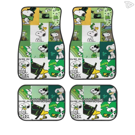 Discover St. Patrick’s Day Green Clover Car Floor Mats