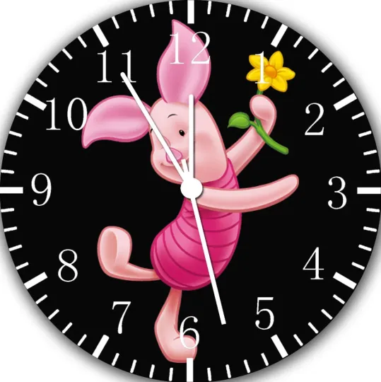 Winnie The Pooh Piglet Frameless Borderless Wall Clock For Gifts or Decor