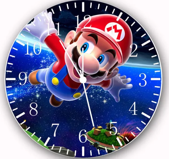 Discover Super Mario Frameless Borderless Wall Clock For Gifts or Home Decor
