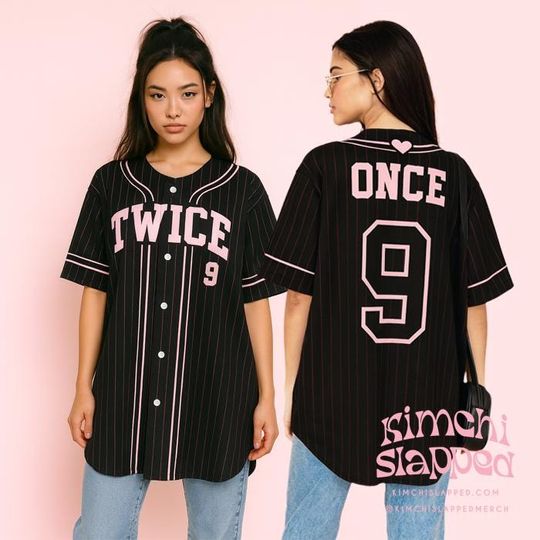 Discover TWICE Kpop Jersey Shirt | ONCE 9 Baseball Style Top | Twice Kpop Jersey | Once Kpop Jersey | Twice Kpop Shirt | Twice Kpop Jersey | Kpop Tee