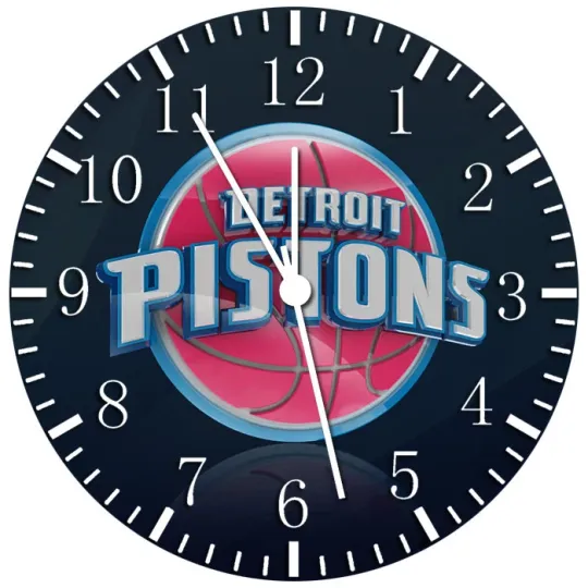 Discover Detroit Pistons Frameless Borderless Wall Clock Nice For Gifts or Decor