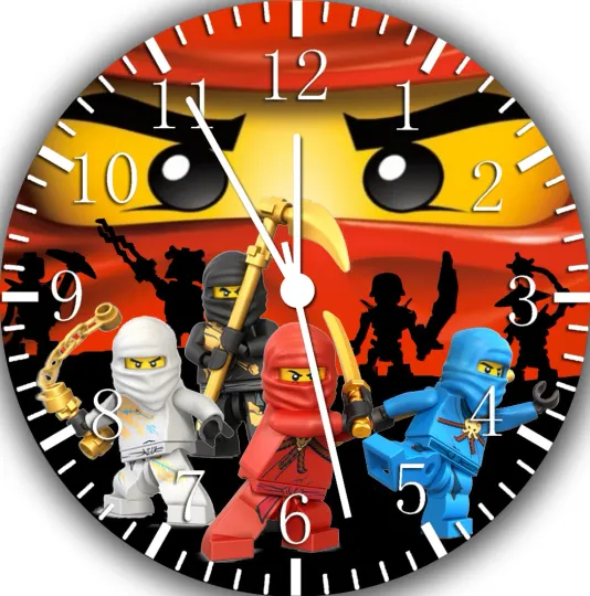 Lego Ninja Ninjago Frameless Borderless Wall Clock Nice For Gifts or Decor