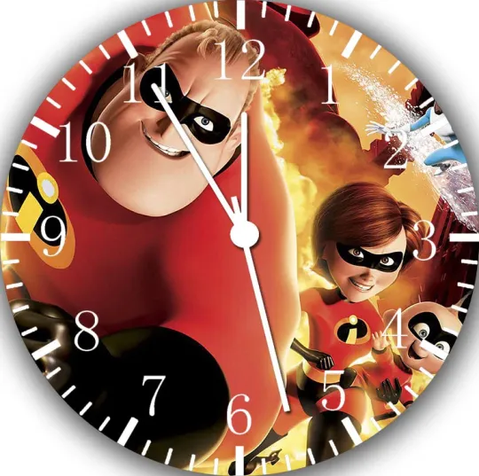 Discover Disney The Incredibles Frameless Borderless Wall Clock For Gifts or Decor