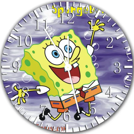 SpongeBob SquarePants Frameless Borderless Wall Clock Nice Gifts or Decor