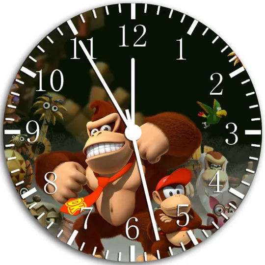 Discover Donkey Kong Frameless Borderless Wall Clock Nice For Gifts or Decor