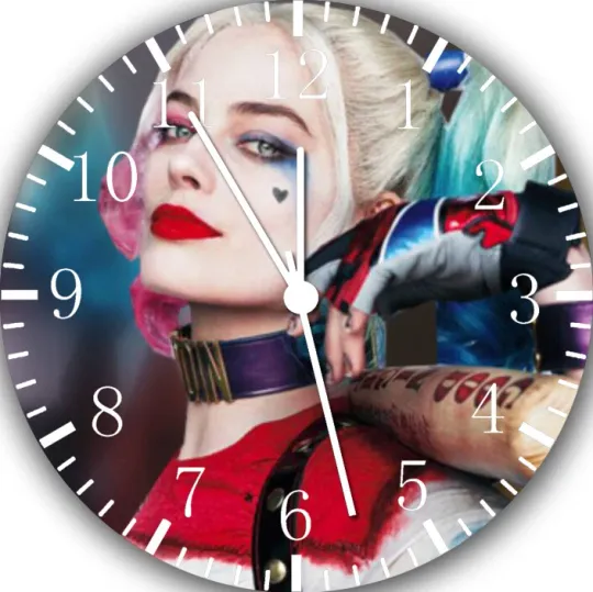 Harley Quinn Wall Clock Frameless Silent Nice For Gifts or Decor