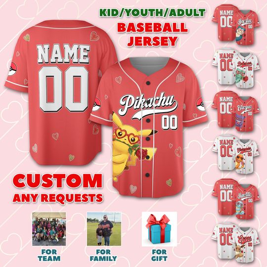 Discover Personalized Pocket Baseball Jersey, Personalized Valentine Baseball Outfit, Custom Video Game Baseball Jersey, Happy Valentines Day