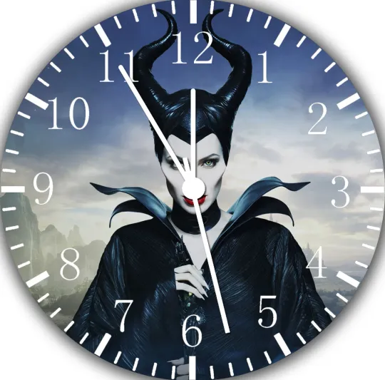 Maleficent Angelina Jolie Wall Clock Frameless Silent Nice Gifts or Decor
